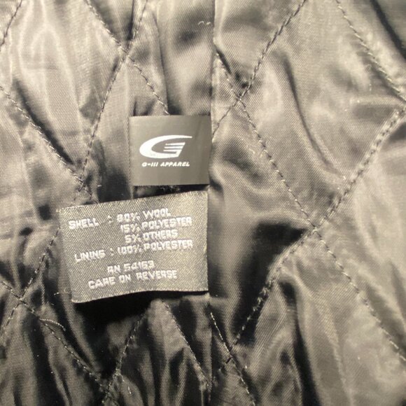 Kenneth Cole Reaction Double Breasted Mens L Peacoat Wool Blend Insulated EUC - Picture 8 of 10